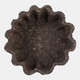 20755-03#12" Fluted Paper Mache Bowl, Rustic Brown