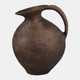 22969-02#15x11" Rustic Metal Jug Vase, Bronze