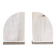 EV22957#6" Monnar Selenite Bookends, Wht