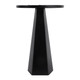 EV22966#23" Noir Panda Stone And Metal Accent Table, Blk/w
