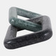 17969-01#10x4" 2 Marble Square Links, Black/green