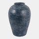 22986-01#15x10" Terracotta Vase, Blue
