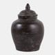 22989-01#12x8" Terracotta Jar, Rustic Brown