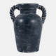 22991-03#12x9" Twisted Handle Terracotta Vase, Blue