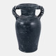 22991-04#14x9" Twisted Handle Terracotta Vase, Blue