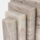 20711-01#S/2 5" Onyx Marble Block Bookends, Tan