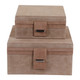 EV23005#S/2 7/9" Gilboa Tan Suede Boxes