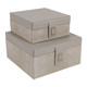 EV23013#S/2 7/9" Hamden Taupe Leather Boxes