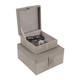 EV23013#S/2 7/9" Hamden Taupe Leather Boxes