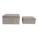 EV23013#S/2 7/9" Hamden Taupe Leather Boxes