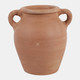18254-04#6x5" Terracotta Bud Vase W/ Handles, Natural