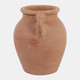18254-04#6x5" Terracotta Bud Vase W/ Handles, Natural