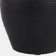 18254-06#6x5" Terracotta Bud Vase W/ Handles, Black