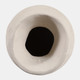 23030-04#28x13" Paper Mache Ribbed Vase, Ivory