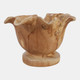 23046-01#13x12" Organic Mungur Wood Bowl On Pedestal, Natur