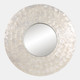 23049#27" Round Capiz Mirror, Ivory
