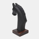 23073#13x8" Paper Mache Horse Bust, Black/brown