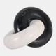 21605-03#7x4" Double Ring Marble Chain, Black/white