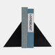 18145-01#S/2 7" Right Angle Resin Bookends, Black