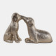 23097#10x6" Kissing Dogs, Gold