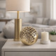 23107#6" Partial Mesh Orb, Gold