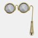 23121#7x8" Glasses Magnifying Glass, Gold