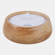 80270-06#9" 20 Oz Vanilla Modern Wood Bowl Candle, Blonde