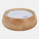 80270-06#9" 20 Oz Vanilla Modern Wood Bowl Candle, Blonde
