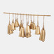 23133#48x20" Assorted Cone Bells On Bar, Gold