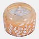 80549-02#6" 33 Oz Jasmine Floral Pattern Candle, Blush