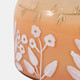 80549-02#6" 33 Oz Jasmine Floral Pattern Candle, Blush