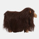 23157#10x8" Faux Fur Highland Cow, Brown
