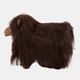23157#10x8" Faux Fur Highland Cow, Brown