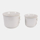 21788-01#S/2 7/9" Pretty Bow Planters, White