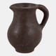 23164-01#7x6" Terracotta Jug Vase, Rustic Brown