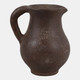 23164-01#7x6" Terracotta Jug Vase, Rustic Brown