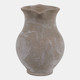 23164-02#7x6" Terracotta Jug Vase, Washed Grey