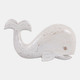 23188-01#20x11" Alibizia Wood Whale, White