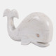 23188-01#20x11" Alibizia Wood Whale, White