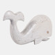 23188-01#20x11" Alibizia Wood Whale, White