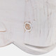 23188-02#12x8" Alibizia Wood Whale, White