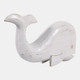 23188-02#12x8" Alibizia Wood Whale, White
