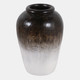 23194-02#12x8" Terracotta Vase, White Ombre