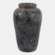 23194-03#16x10" Terracotta Vase, Distressed Black