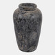 23194-03#16x10" Terracotta Vase, Distressed Black