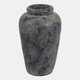 23194-03#16x10" Terracotta Vase, Distressed Black