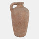 23195-01#16x9" Terracotta Textured Jug Vase, Gold