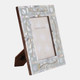 23200-02#4x6" Mop Inlay Photo Frame, Ivory/blue