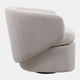 23178-01#31x30" Modern Swivel Accent Chair, Ivory