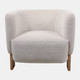 23183#32x30" Modesto Accent Chair, Ivory/brown